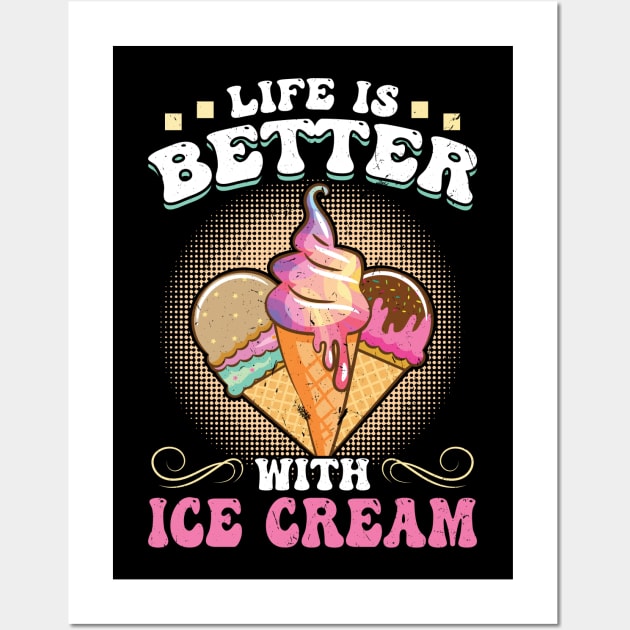 Life is better with Ice Cream Wall Art by Peco-Designs